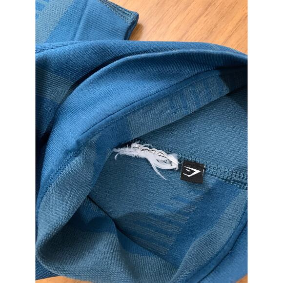 Gymshark Leggings XS Geo Capri Teal EUC - Picture 6 of 11